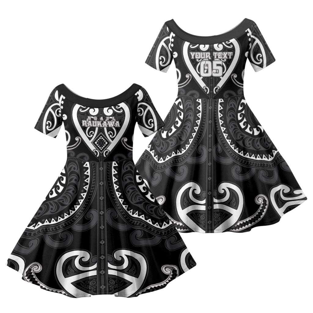 Custom Aotearoa Ngati Raukawa Family Matching Puletasi and Hawaiian Shirt Maori Tribal Pattern
