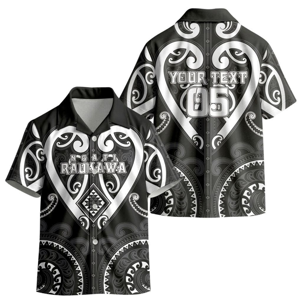 Custom Aotearoa Ngati Raukawa Kid Hawaiian Shirt Maori Tribal Pattern