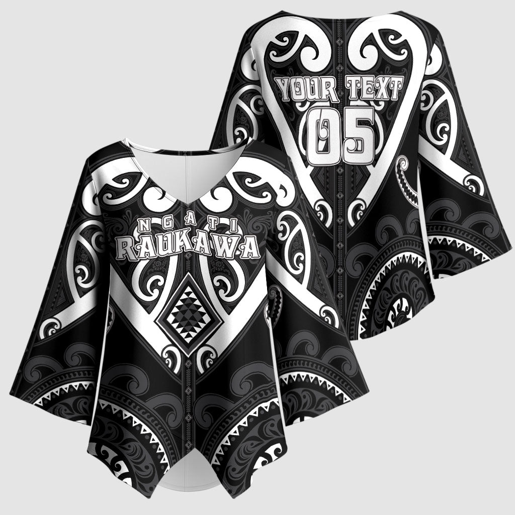 Custom Aotearoa Ngati Raukawa Kimono Sleeve Blouse Maori Tribal Pattern
