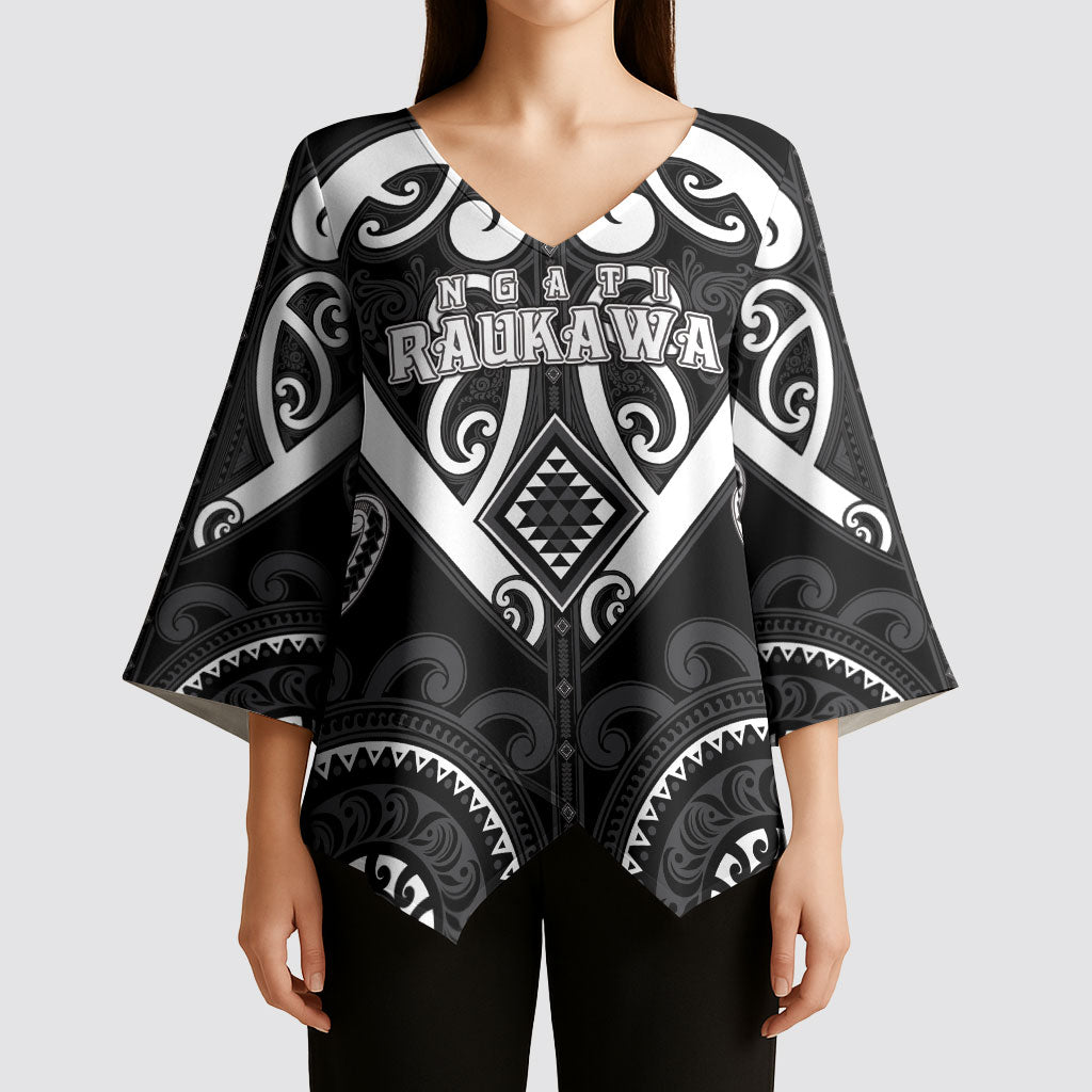 Custom Aotearoa Ngati Raukawa Kimono Sleeve Blouse Maori Tribal Pattern