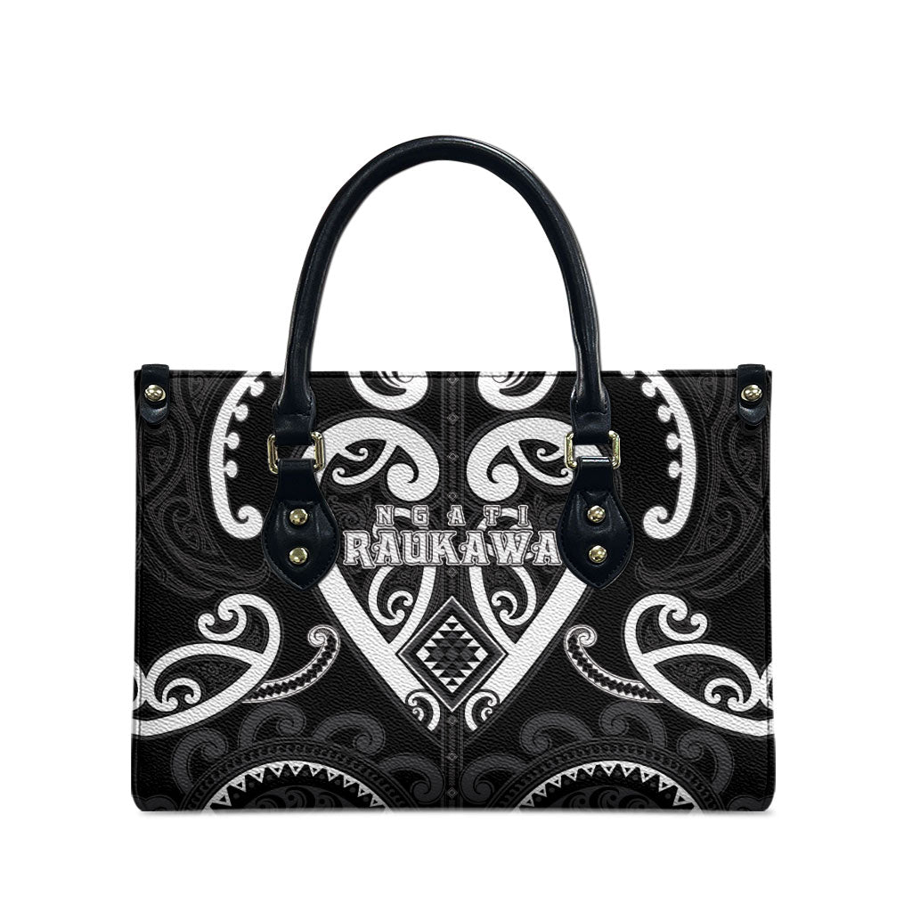 Aotearoa Ngati Raukawa Leather Bag Maori Tribal Pattern