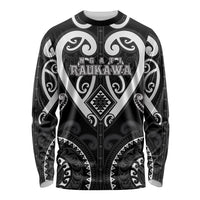 Custom Aotearoa Ngati Raukawa Long Sleeve Shirt Maori Tribal Pattern