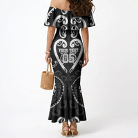 Custom Aotearoa Ngati Raukawa Mermaid Dress Maori Tribal Pattern