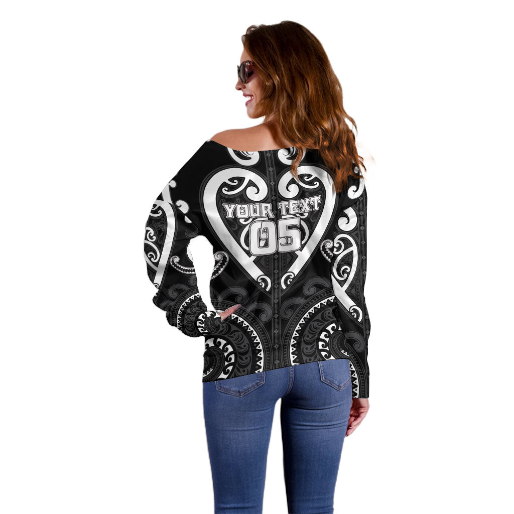 Custom Aotearoa Ngati Raukawa Off Shoulder Sweater Maori Tribal Pattern