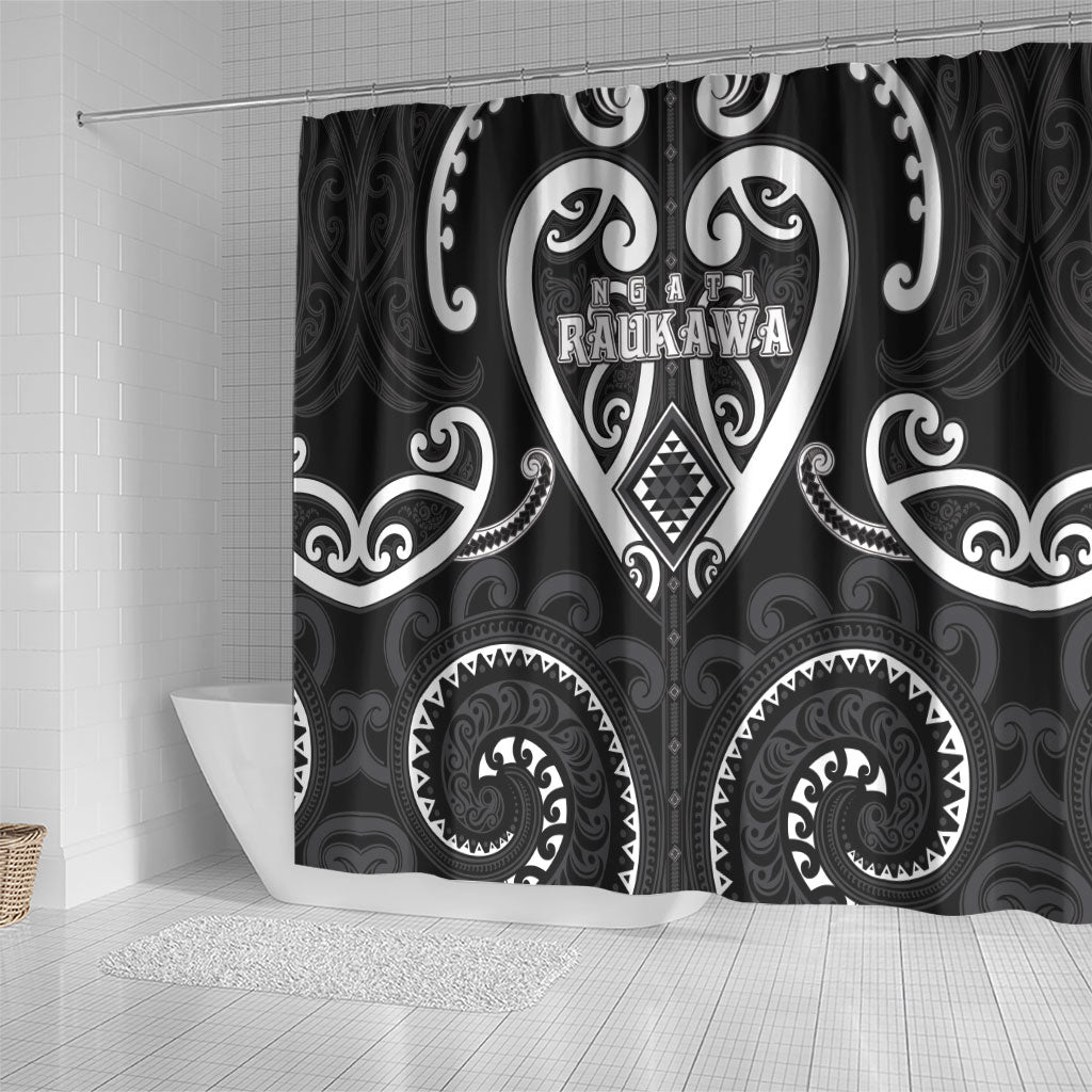 Aotearoa Ngati Raukawa Shower Curtain Maori Tribal Pattern