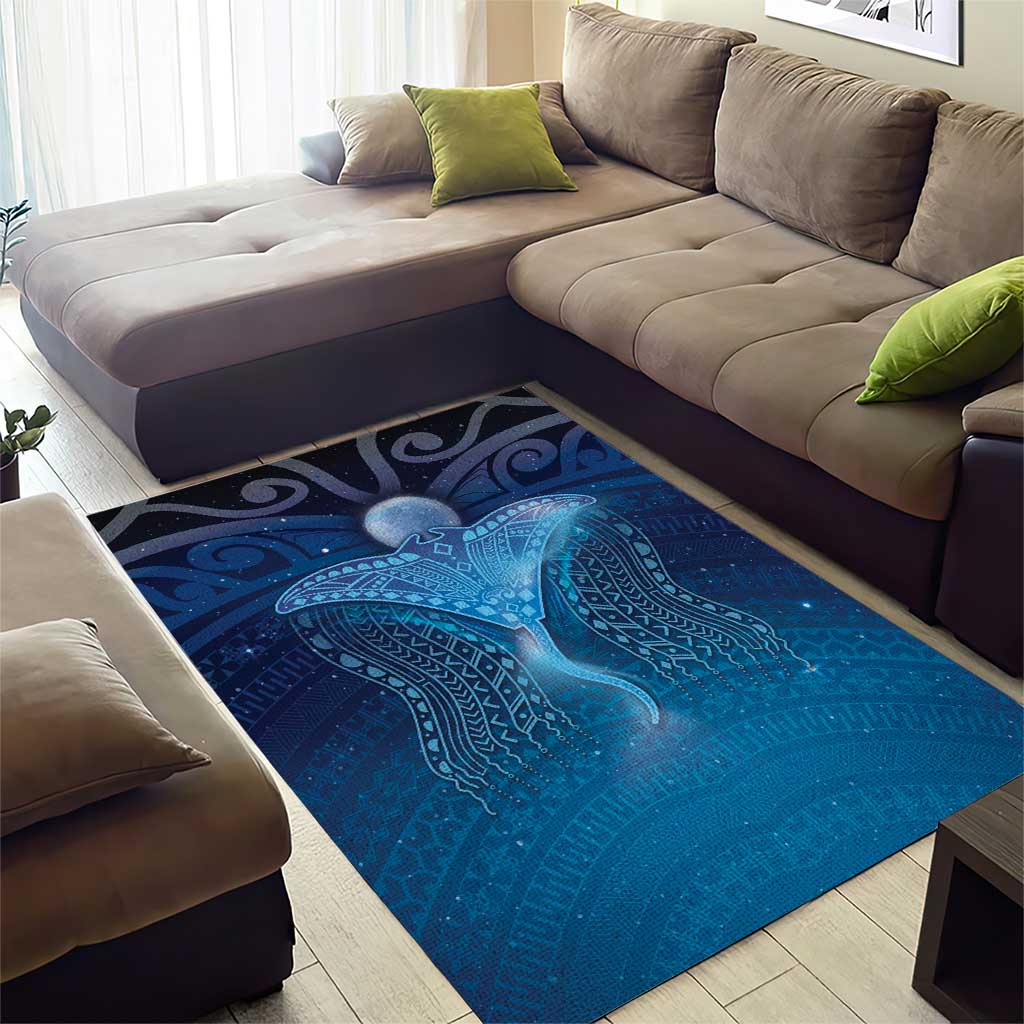 Polynesia Manta Ray Area Rug Let's The Sea Set You Free - Polynesian Pride