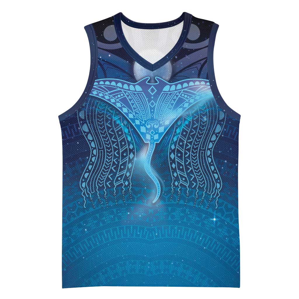 Polynesia Manta Ray Basketball Jersey Let's The Sea Set You Free - Polynesian Pride