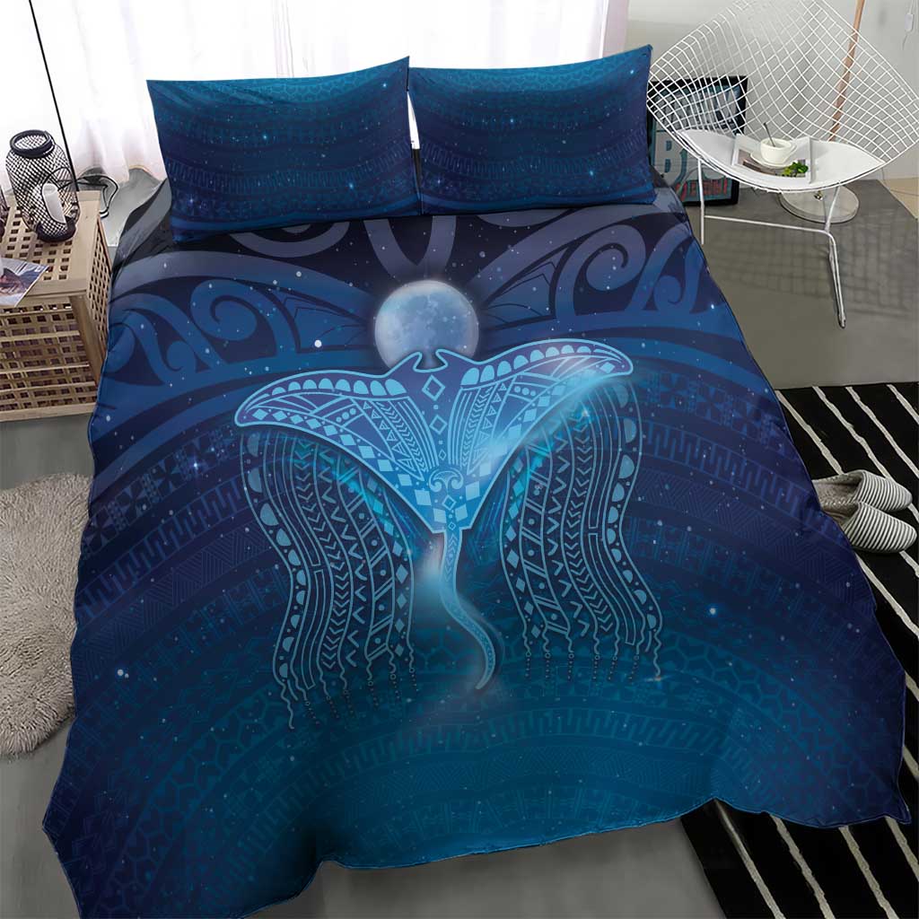 Polynesia Manta Ray Bedding Set Let's The Sea Set You Free - Polynesian Pride