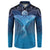 Polynesia Manta Ray Button Sweatshirt Let's The Sea Set You Free - Polynesian Pride