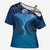 Polynesia Manta Ray Cross Shoulder Shirt Let's The Sea Set You Free - Polynesian Pride