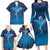 Polynesia Manta Ray Family Matching Long Sleeve Bodycon Dress and Hawaiian Shirt Let's The Sea Set You Free - Polynesian Pride