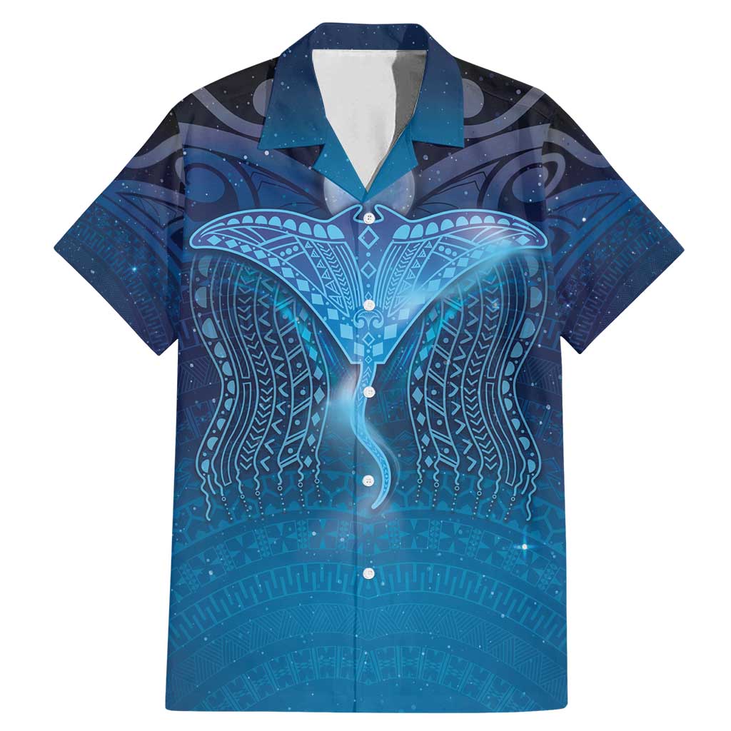 Polynesia Manta Ray Family Matching Mermaid Dress and Hawaiian Shirt Let's The Sea Set You Free - Polynesian Pride