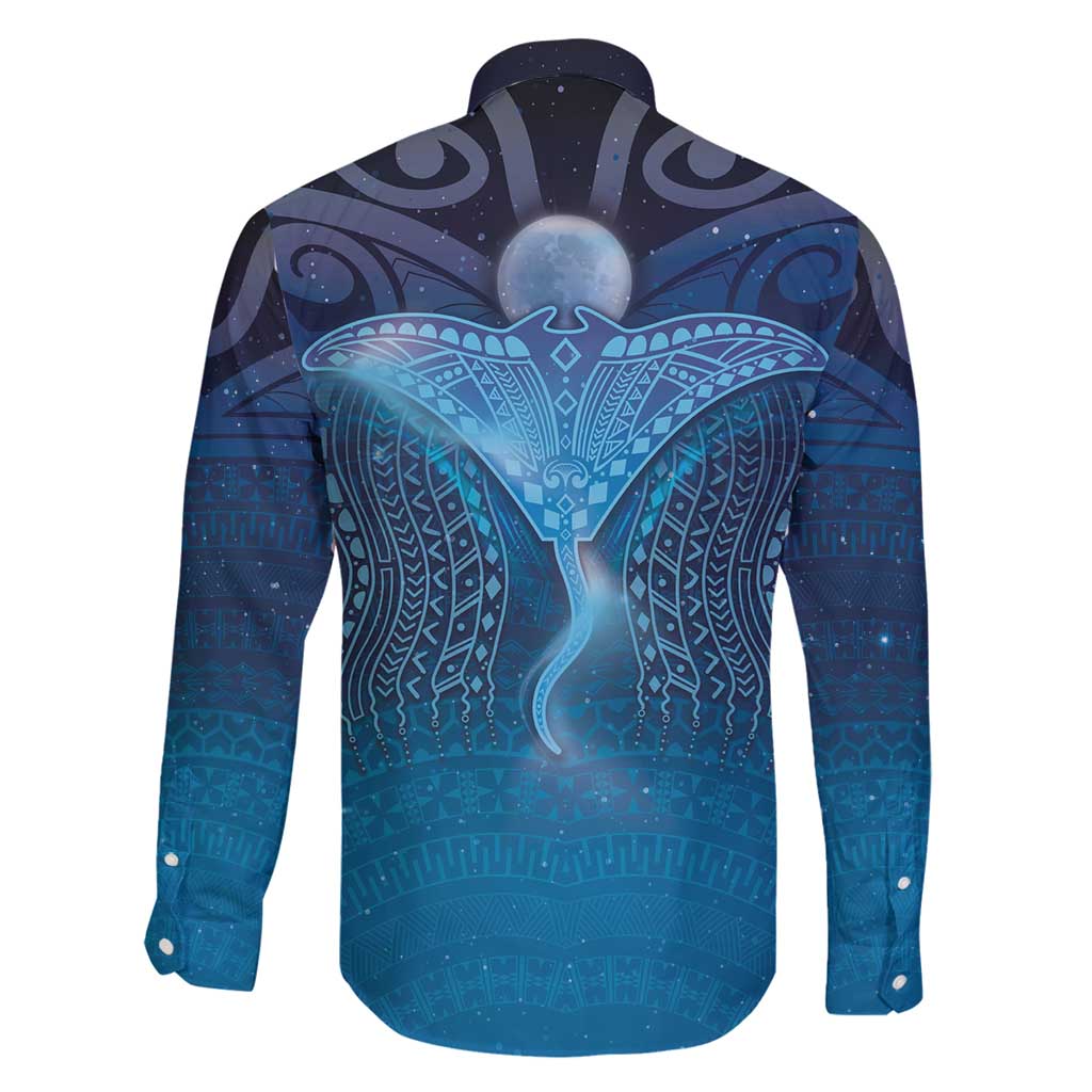 Polynesia Manta Ray Family Matching Summer Maxi Dress and Hawaiian Shirt Let's The Sea Set You Free - Polynesian Pride