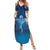 Polynesia Manta Ray Family Matching Summer Maxi Dress and Hawaiian Shirt Let's The Sea Set You Free - Polynesian Pride
