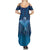 Polynesia Manta Ray Family Matching Summer Maxi Dress and Hawaiian Shirt Let's The Sea Set You Free - Polynesian Pride