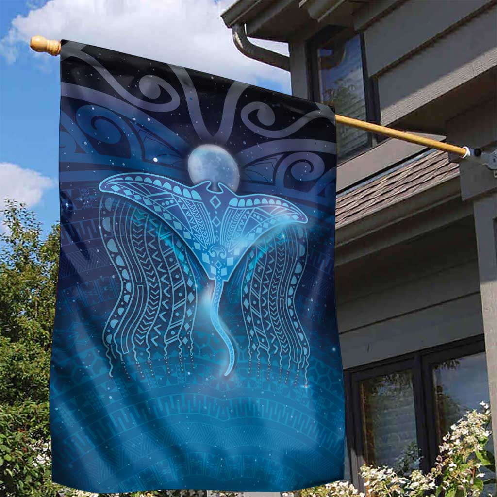 Polynesia Manta Ray Garden Flag Let's The Sea Set You Free - Polynesian Pride