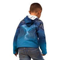Polynesia Manta Ray Kid Hoodie Let's The Sea Set You Free - Polynesian Pride