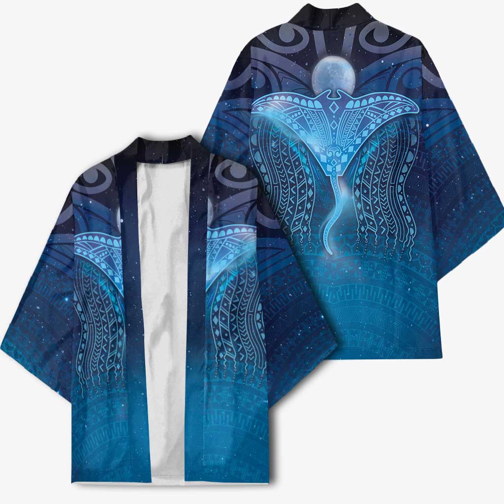Polynesia Manta Ray Kimono Let's The Sea Set You Free - Polynesian Pride