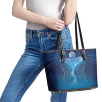 Polynesia Manta Ray Leather Tote Bag Let's The Sea Set You Free - Polynesian Pride