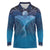 Polynesia Manta Ray Long Sleeve Polo Shirt Let's The Sea Set You Free - Polynesian Pride