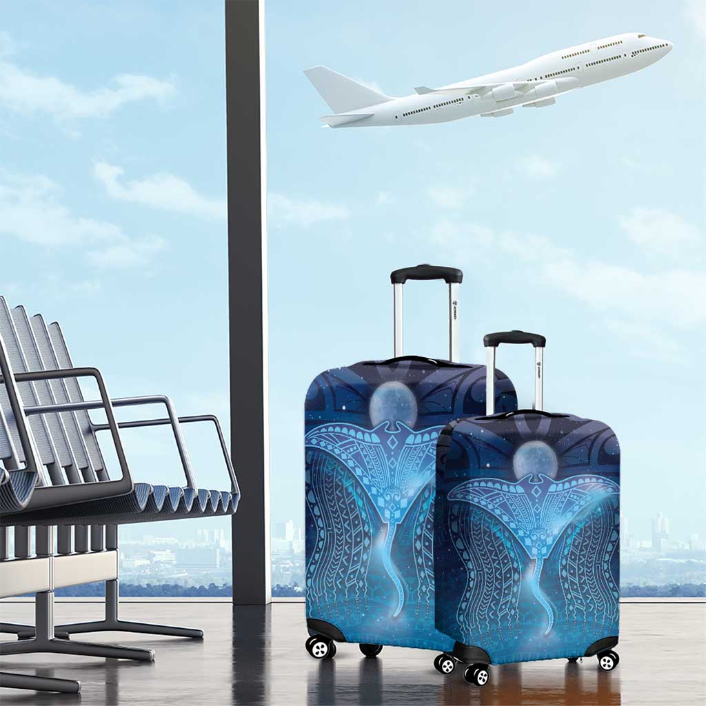 Polynesia Manta Ray Luggage Cover Let's The Sea Set You Free - Polynesian Pride