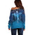Polynesia Manta Ray Off Shoulder Sweater Let's The Sea Set You Free - Polynesian Pride