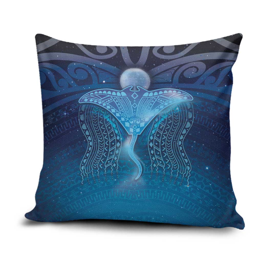 Polynesia Manta Ray Pillow Cover Let's The Sea Set You Free - Polynesian Pride