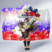 Filipino American History Month Hooded Blanket The Eight-Rayed Sun Flags With Bald Eagle LT05 - Polynesian Pride