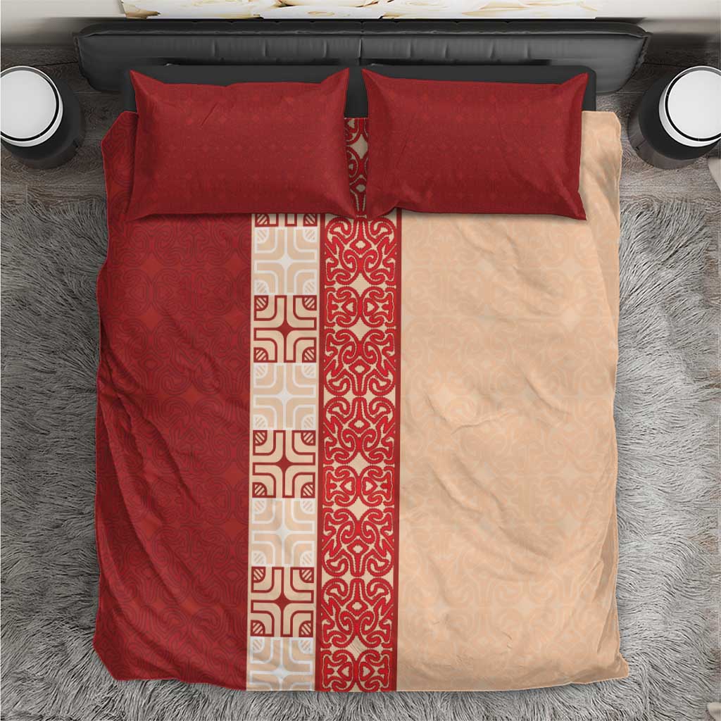 Papua New Guinea Bedding Set Oro Tapa Pattern LT05 Beige - Polynesian Pride