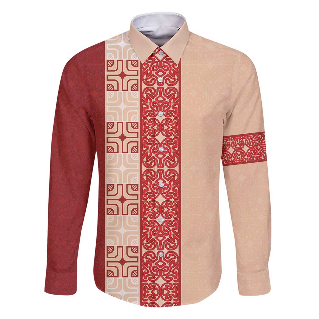 Papua New Guinea Family Matching Long Sleeve Bodycon Dress and Hawaiian Shirt Oro Tapa Pattern