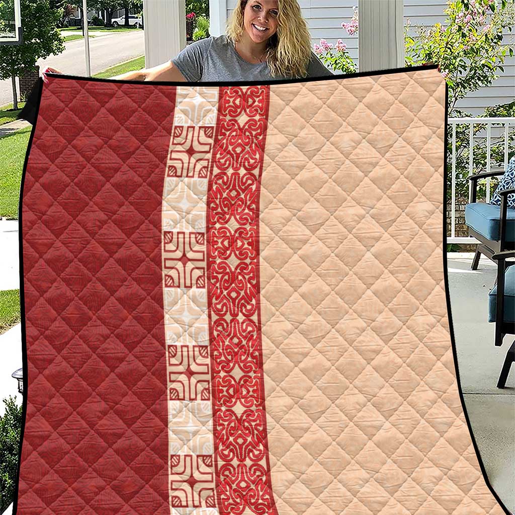 Papua New Guinea Quilt Oro Tapa Pattern LT05 Beige - Polynesian Pride