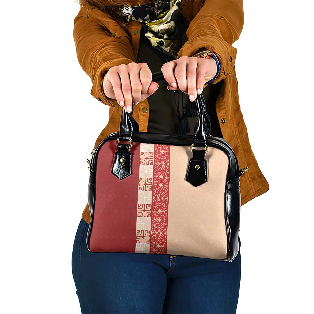 Papua New Guinea Shoulder Handbag Oro Tapa Pattern LT05 One Size Beige - Polynesian Pride