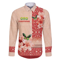 Papua New Guinea Oro Province Family Matching Puletasi and Hawaiian Shirt Oro Birdwing Butterfly