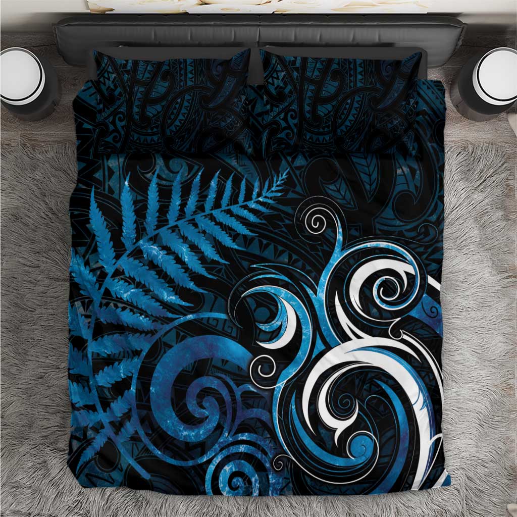New Zealand Sea Week Bedding Set Maori Wave Pattern Ocean Blue LT05 Blue - Polynesian Pride