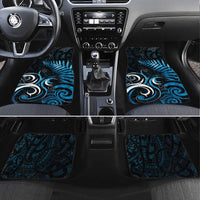 New Zealand Sea Week Car Mats Maori Wave Pattern Ocean Blue
