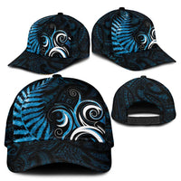 New Zealand Sea Week Classic Cap Maori Wave Pattern Ocean Blue - Polynesian Pride