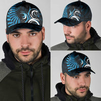 New Zealand Sea Week Classic Cap Maori Wave Pattern Ocean Blue - Polynesian Pride