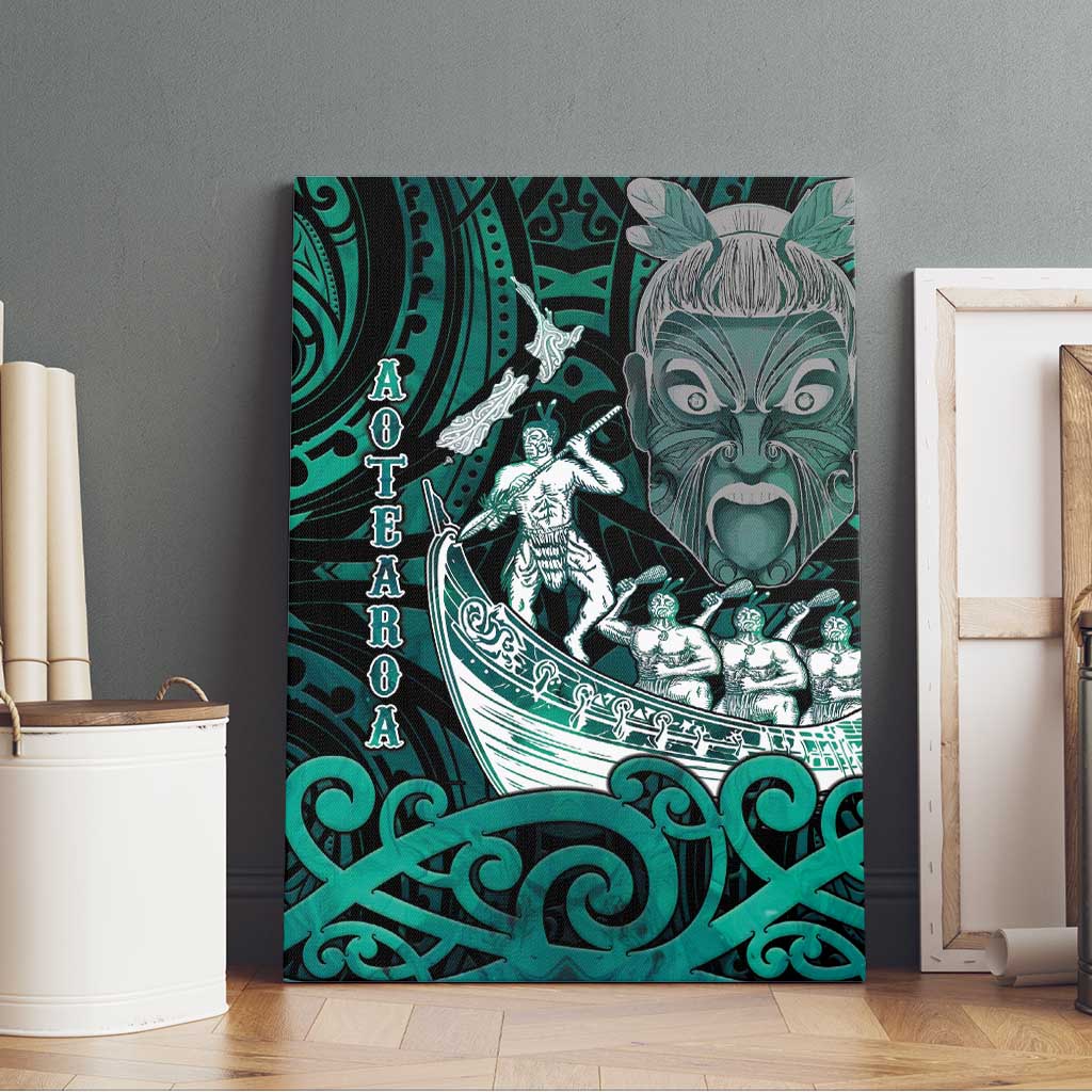 New Zealand Waka Racing Canvas Wall Art Maori Warriors