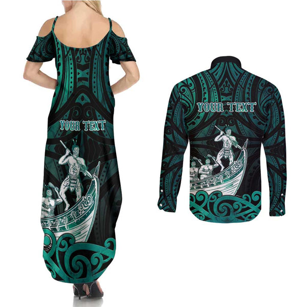 Personalised New Zealand Waka Racing Couples Matching Summer Maxi Dress ...