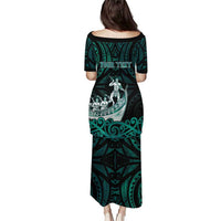 Personalised New Zealand Waka Racing Puletasi Maori Warriors