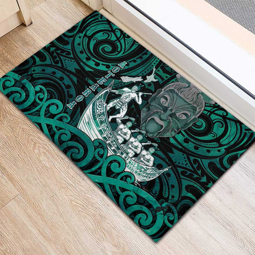 New Zealand Waka Racing Rubber Doormat Maori Warriors