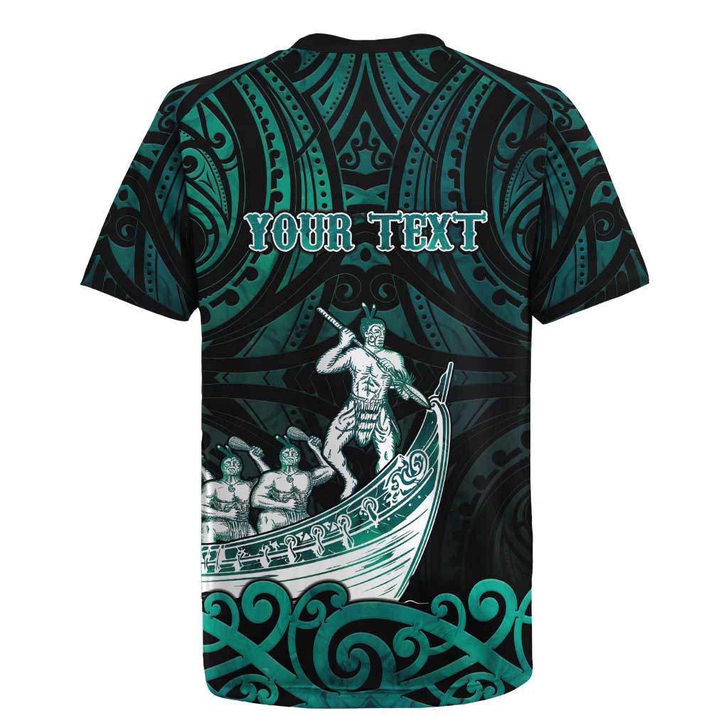 Personalised New Zealand Waka Racing Rugby Jersey Maori Warriors