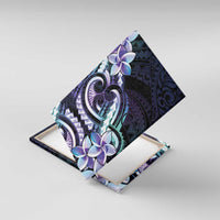 Polynesian Art Tattoo Canvas Wall Art Plumeria Flowers Turquoise Gradient