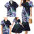 Polynesian Art Tattoo Family Matching Mermaid Dress and Hawaiian Shirt Plumeria Flowers Turquoise Gradient