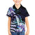 Polynesian Art Tattoo Family Matching Short Sleeve Bodycon Dress and Hawaiian Shirt Plumeria Flowers Turquoise Gradient