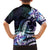 Polynesian Art Tattoo Family Matching Tank Maxi Dress and Hawaiian Shirt Plumeria Flowers Turquoise Gradient