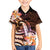 Polynesian Art Tattoo Hawaiian Shirt Plumeria Flowers Peach Gradient
