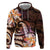 Polynesian Art Tattoo Hoodie Plumeria Flowers Peach Gradient
