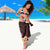 Polynesian Art Tattoo Sarong Plumeria Flowers Peach Gradient
