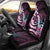 Polynesian Art Tattoo Car Seat Cover Plumeria Flowers Pink Gradient
